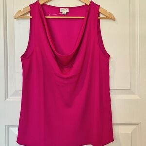 New! J CREW Blouse Women's Pink Cowl Neck Sleeveless Top, Small